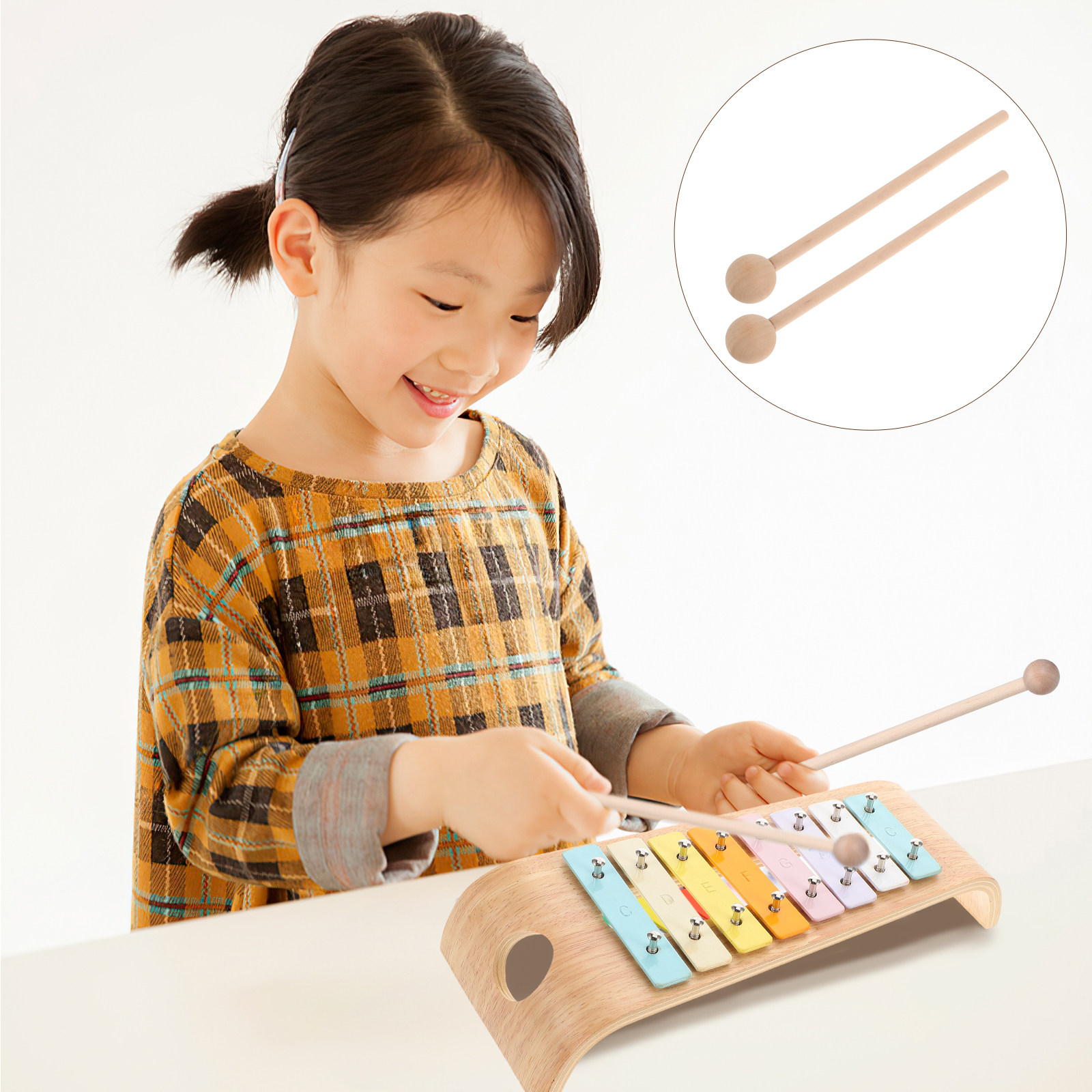 Woodworking Xylophone - 어린이를위한 2Pcs 나무 실로폰 말렛 12.18