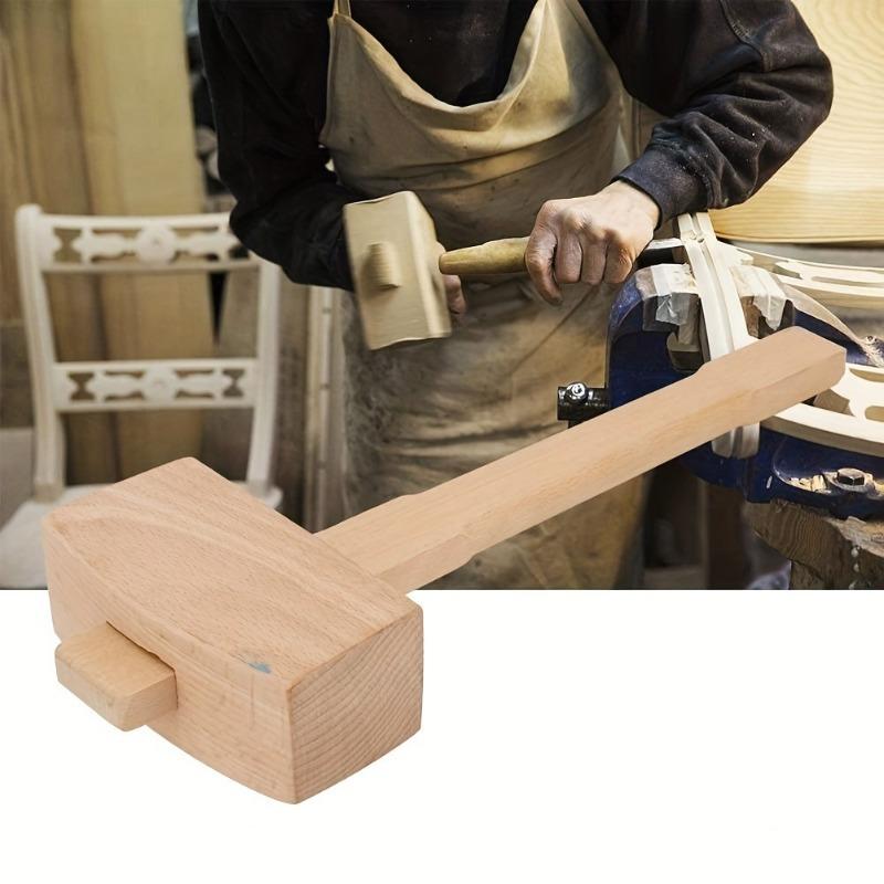 Wooden Mallet Carving - 1Pc DIY 가죽 너도밤나무 원목 목공