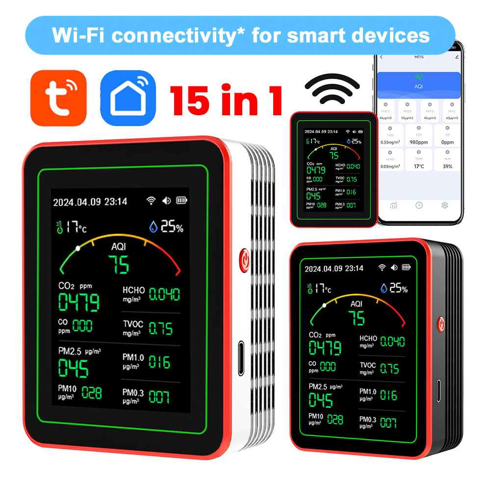 Tuya WiFi 15-in-1 가정용 CO CO2 T - Woodworking Apps 리뷰 및 가격
