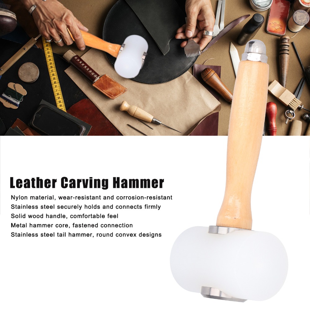 길이 19cm 가죽 조각 망치 다양한 색상의 손잡이 나 - Wooden Mallet Carving 리뷰 및 가격