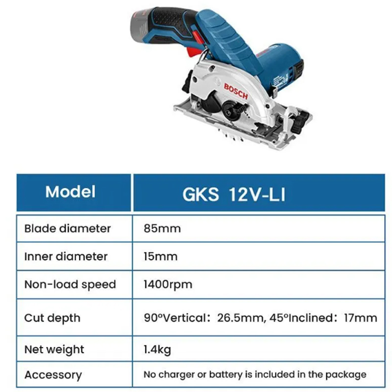 BOSCH GKS 12V-LI 전기 원형톱 전문가용 다 - Woodworking Electric Saw 리뷰 및 가격