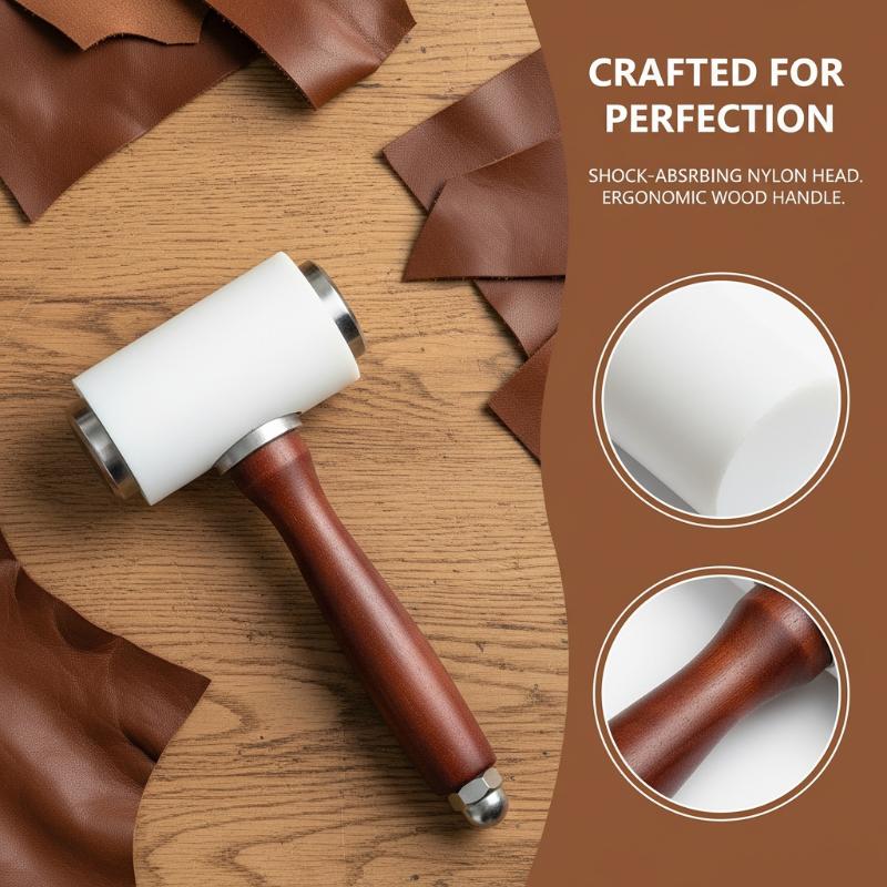 1PC 가죽 조각 망치 가죽 공예용 망치 나일론 나무  - Wooden Mallet Carving 리뷰 및 가격